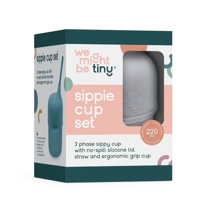 We Might Be Tiny Sippie Cup Set - Grey