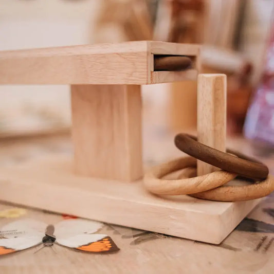 Qtoys Wooden Montesorri Ring Activity