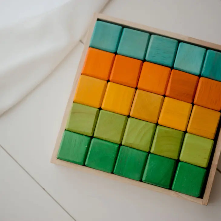 Qtoys Wooden My First Block Set - Coloured