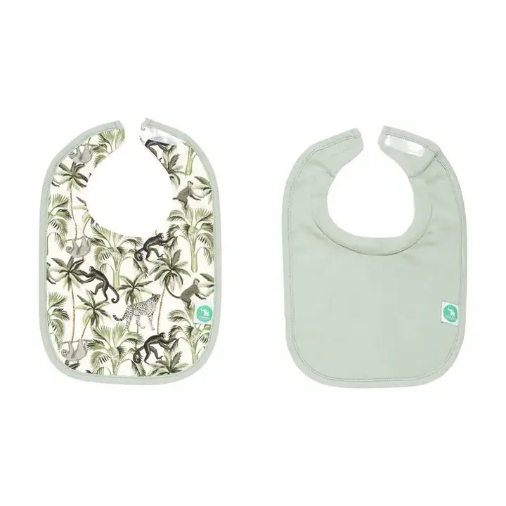 All4Ella Roll Neck Bib 2pk - Monkey
