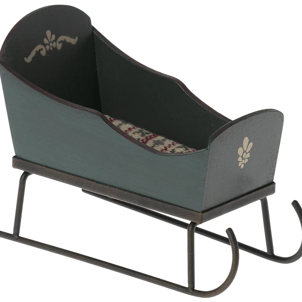 Maileg Sleigh for Mouse - Green