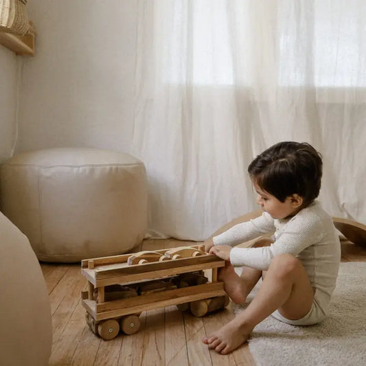 Qtoys Wooden Car Transport Truck