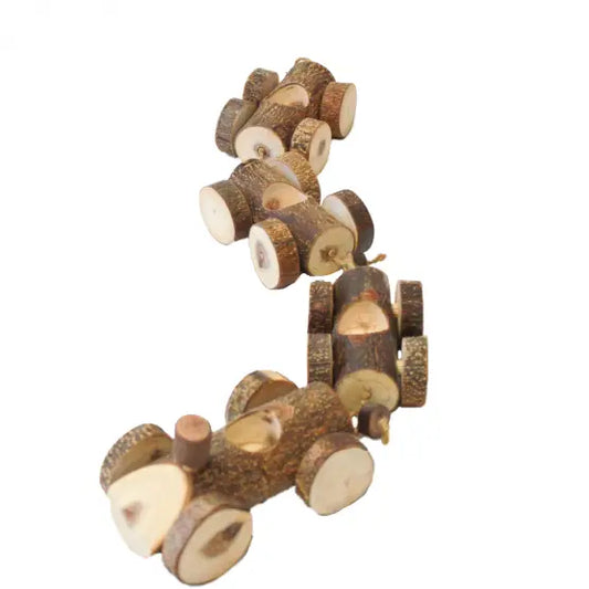 Qtoys Wooden Gnome Log Train Set