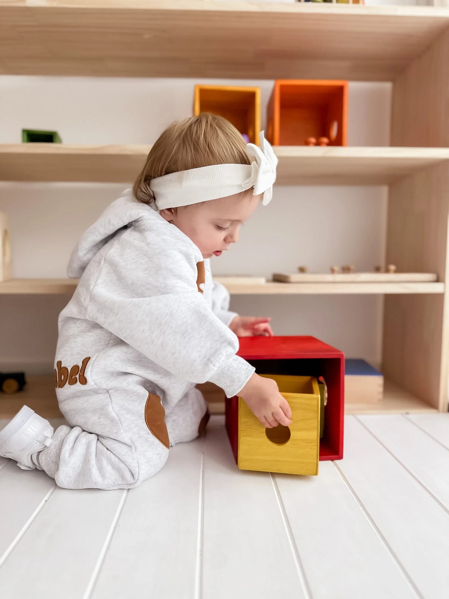 Qtoys Wooden Rainbow Nesting Boxes