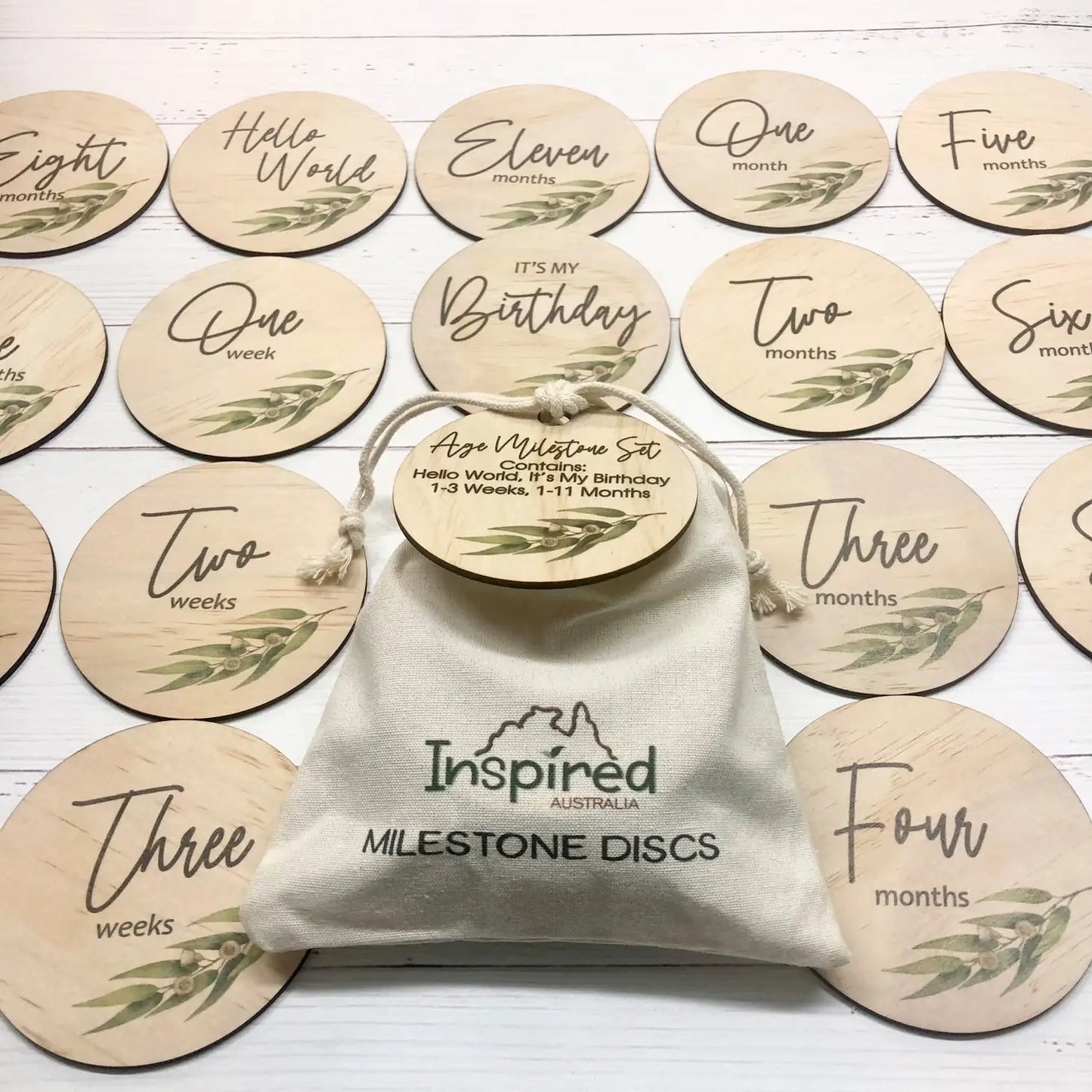 Eucalyptus Milestones - 16 Piece Age Set