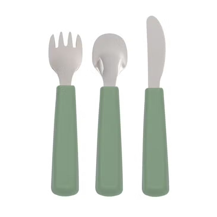 We Might Be Tiny Toddler Feedie® Cutlery Set - Sage