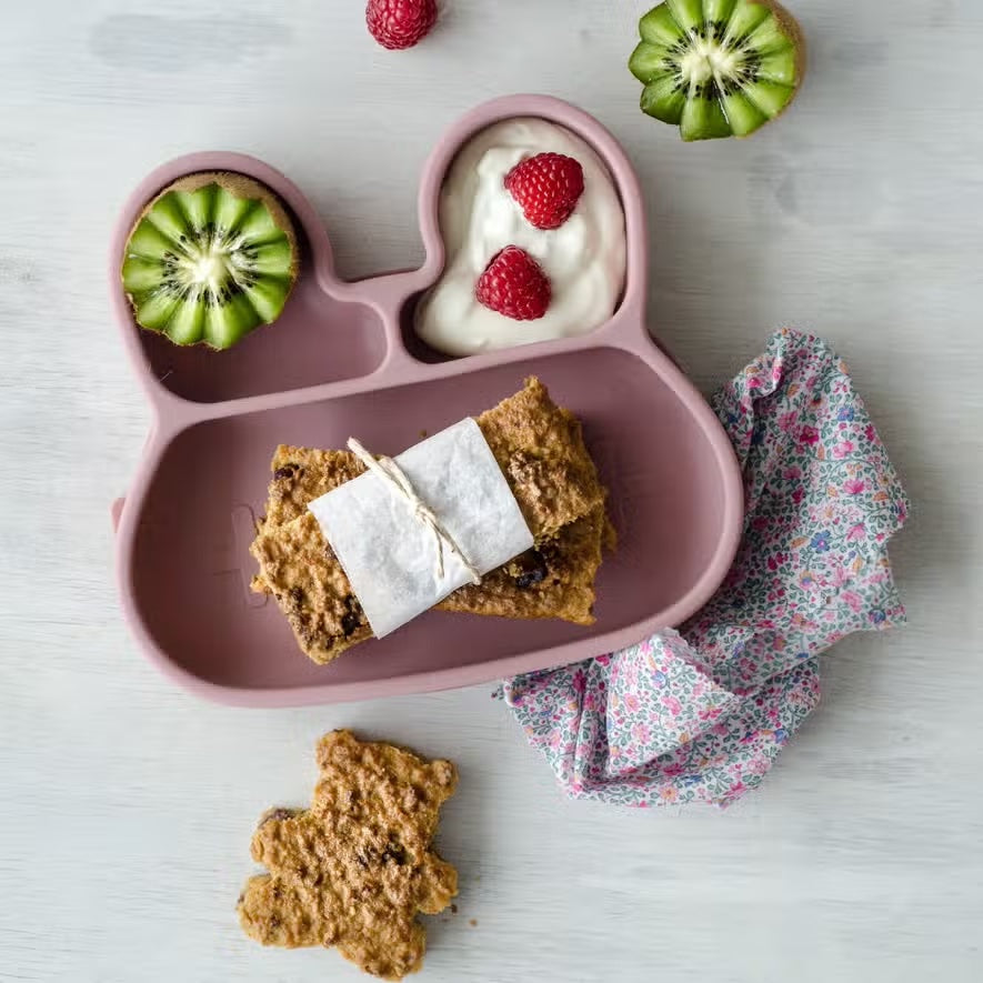 We Might Be Tiny Bunny Stickie® Plate - Dusty Rose