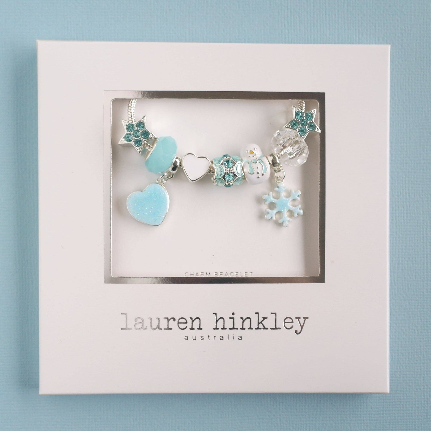 Charm Bracelet - Ice Princess 2 in Icy Blue and White