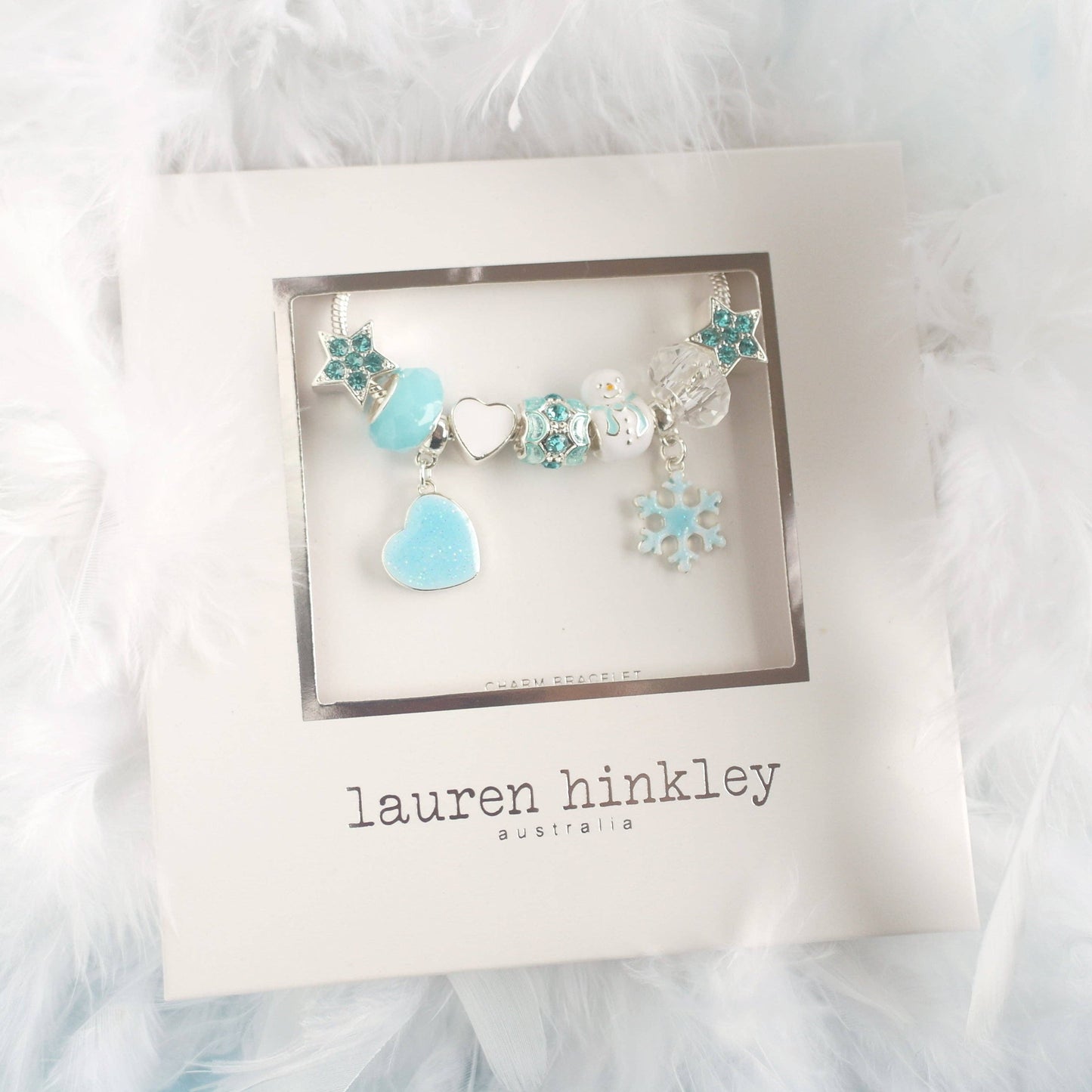 Charm Bracelet - Ice Princess 2 in Icy Blue and White