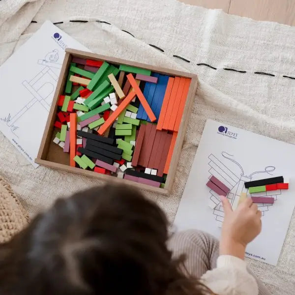 Qtoys Wooden Cuisenaire Learning Rods