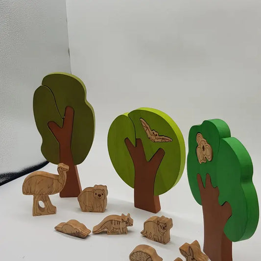 Qtoys Wooden Australian Wildlife and Landscape