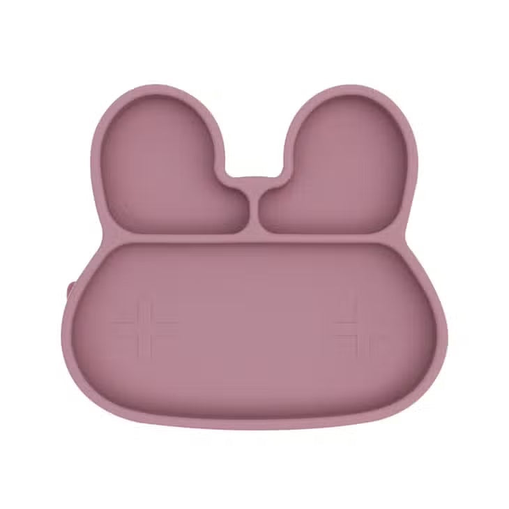 We Might Be Tiny Bunny Stickie® Plate - Dusty Rose