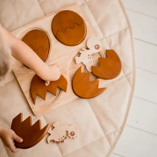 Qtoys Wooden Dino Hatching Eggs Puzzle