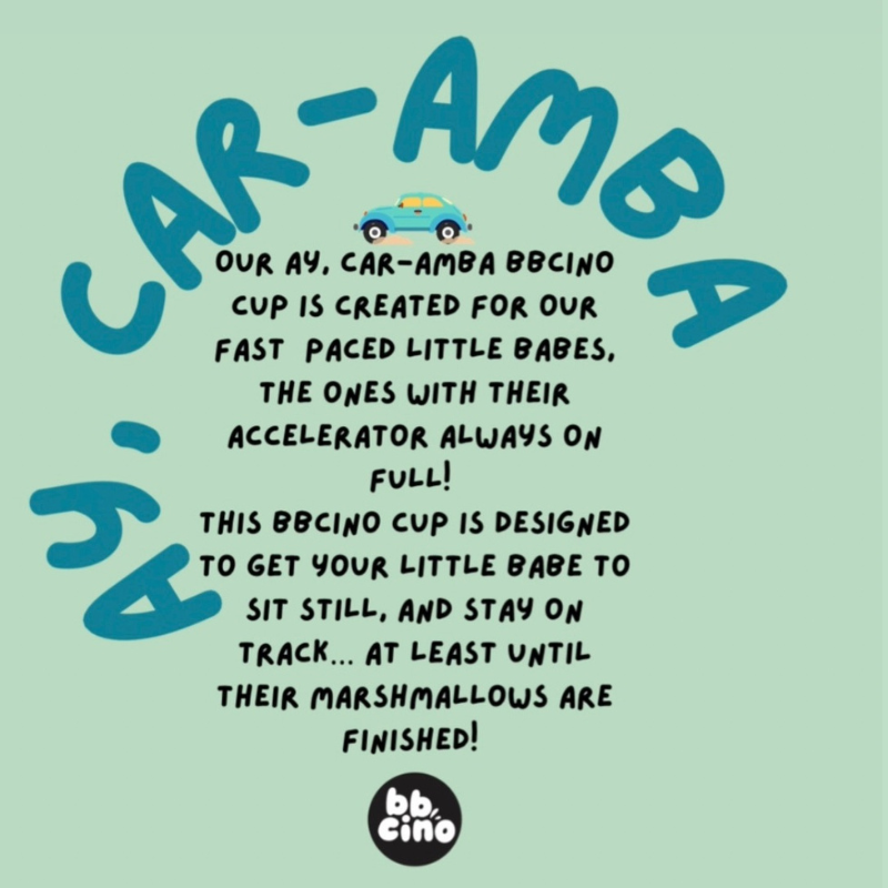 BBcino Cup - Ay, CAR-amba in Green 120ml