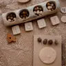 Qtoys Wooden Log Counting and Sorting Trays set of 5