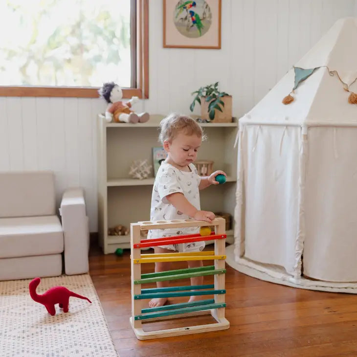 Qtoys Wooden Track a ball rack