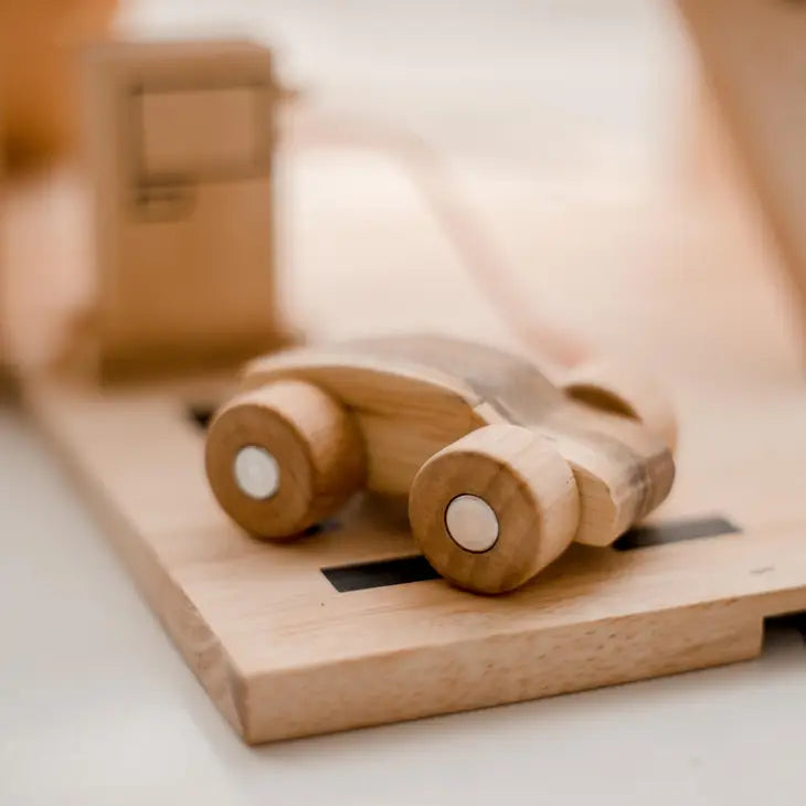 Qtoys Wooden Portable car park set