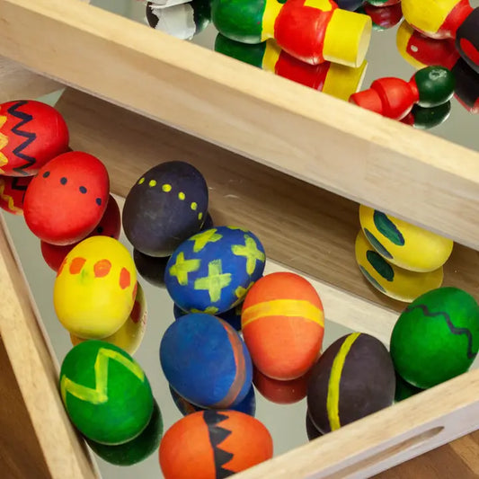 Qtoys Wooden Rectangular Mirror Trays Set of 3