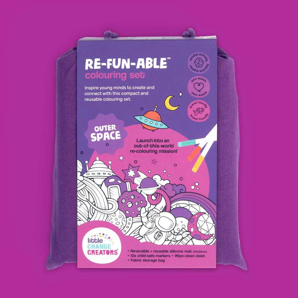 Travel Activity and Reusable Colouring Mat - OUTER SPACE