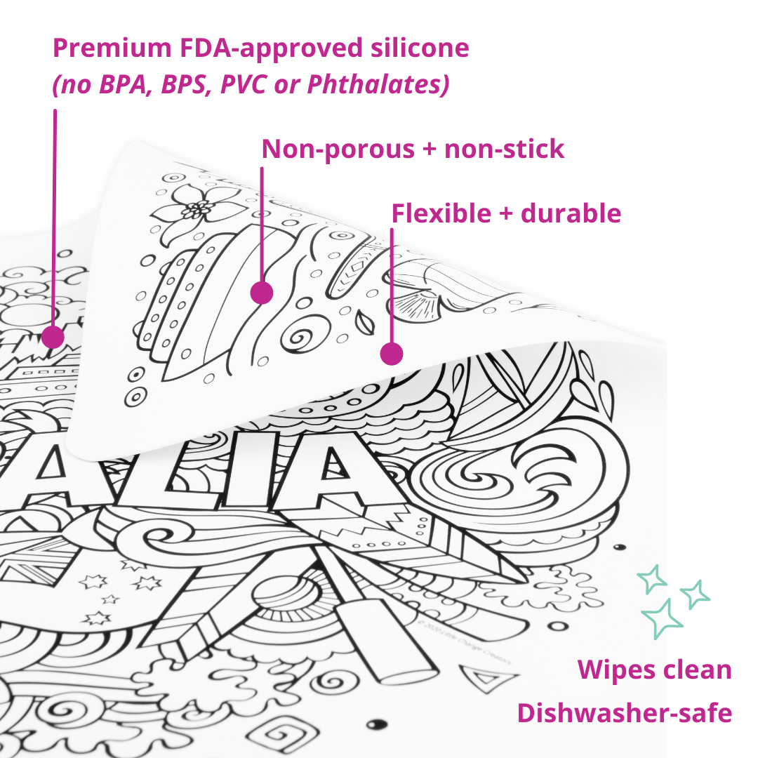 Travel Activity and Reusable Colouring Mat - OUTER SPACE