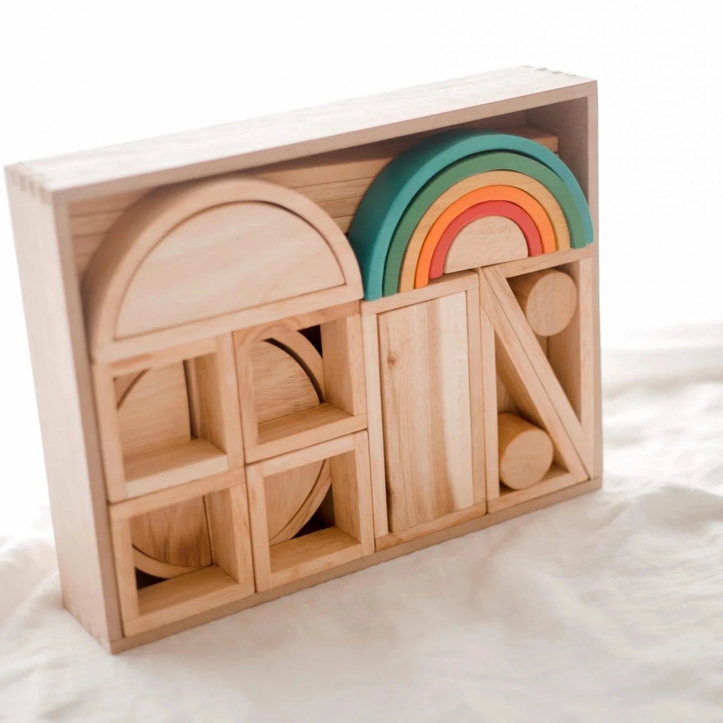 Qtoys Wooden Hollow Blocks – 40 pcs