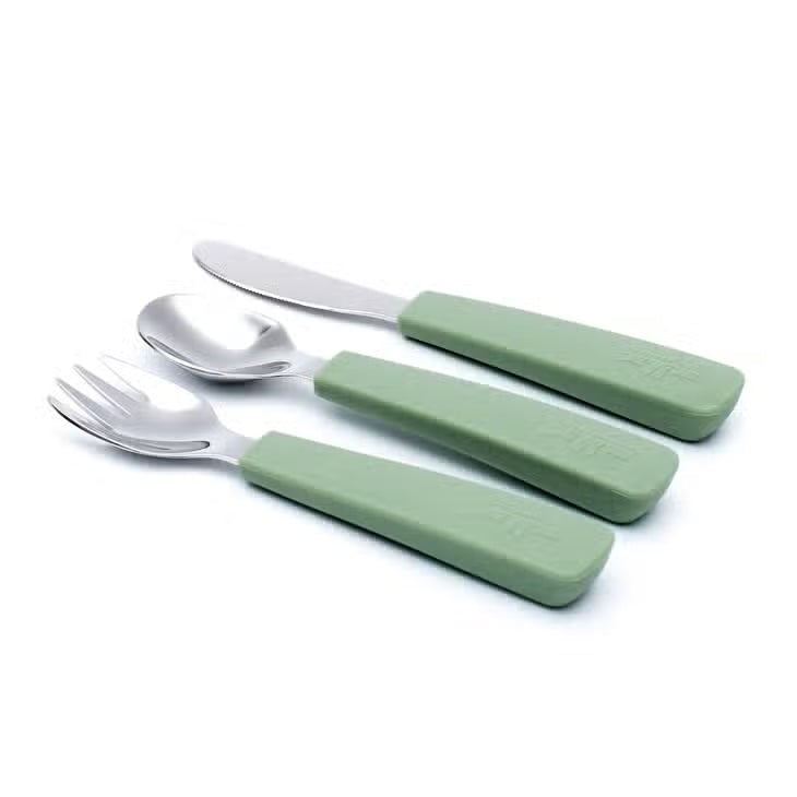 We Might Be Tiny Toddler Feedie® Cutlery Set - Sage