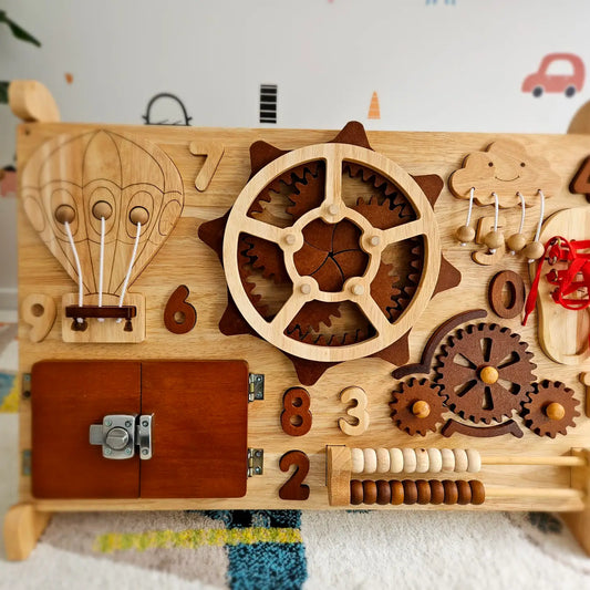 Qtoys Wooden Wonder Play Busy Board