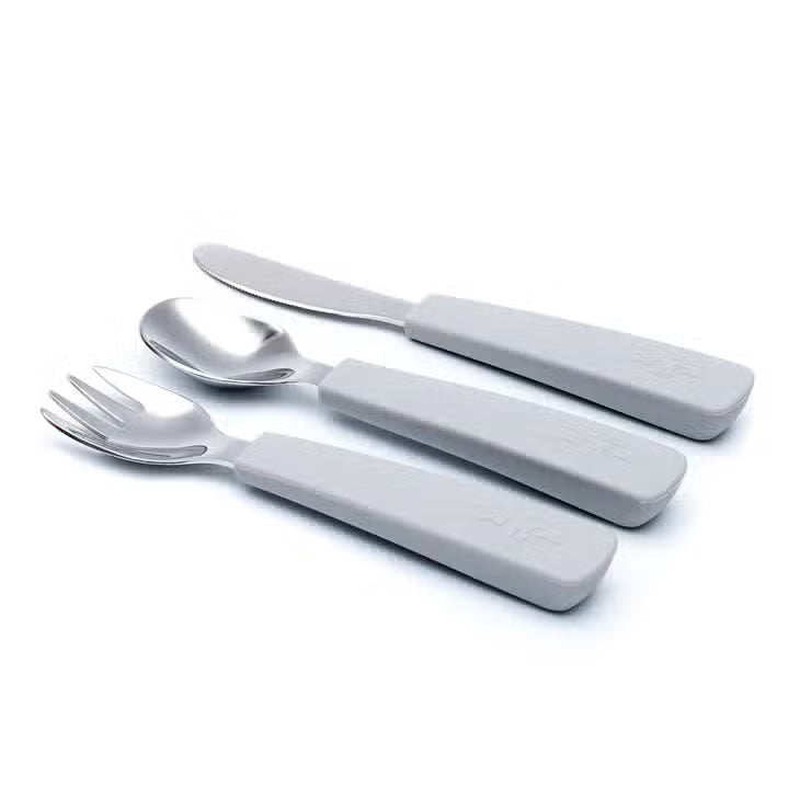 We Might Be Tiny Toddler Feedie® Cutlery Set - Grey