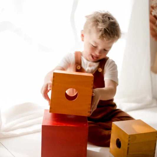 Qtoys Wooden Rainbow Nesting Boxes