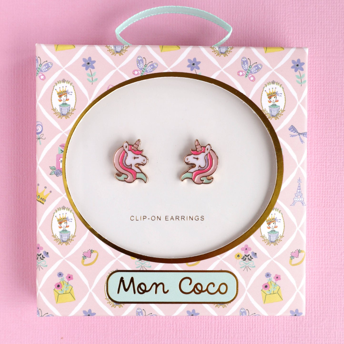 Clip-On Earrings Unicorn Shimmer