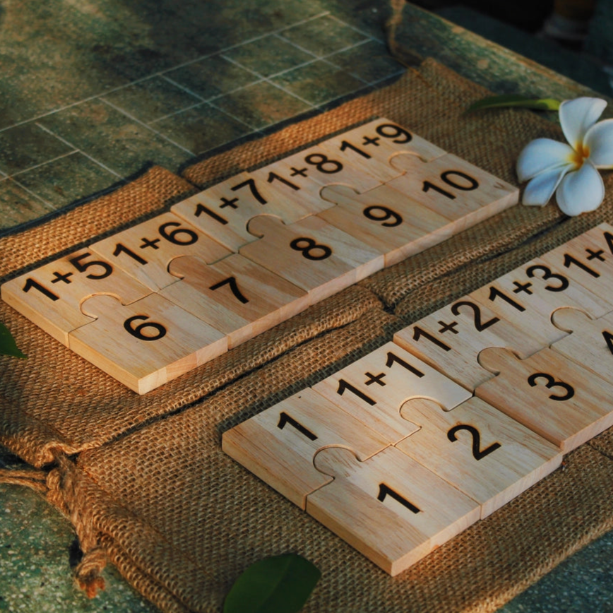 Qtoys Wooden Number Jigsaw