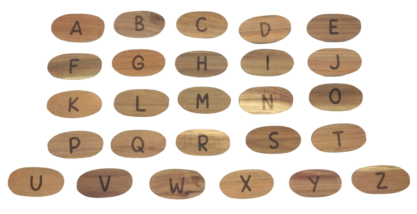 Qtoys Wooden Sign Language Stones set of 26