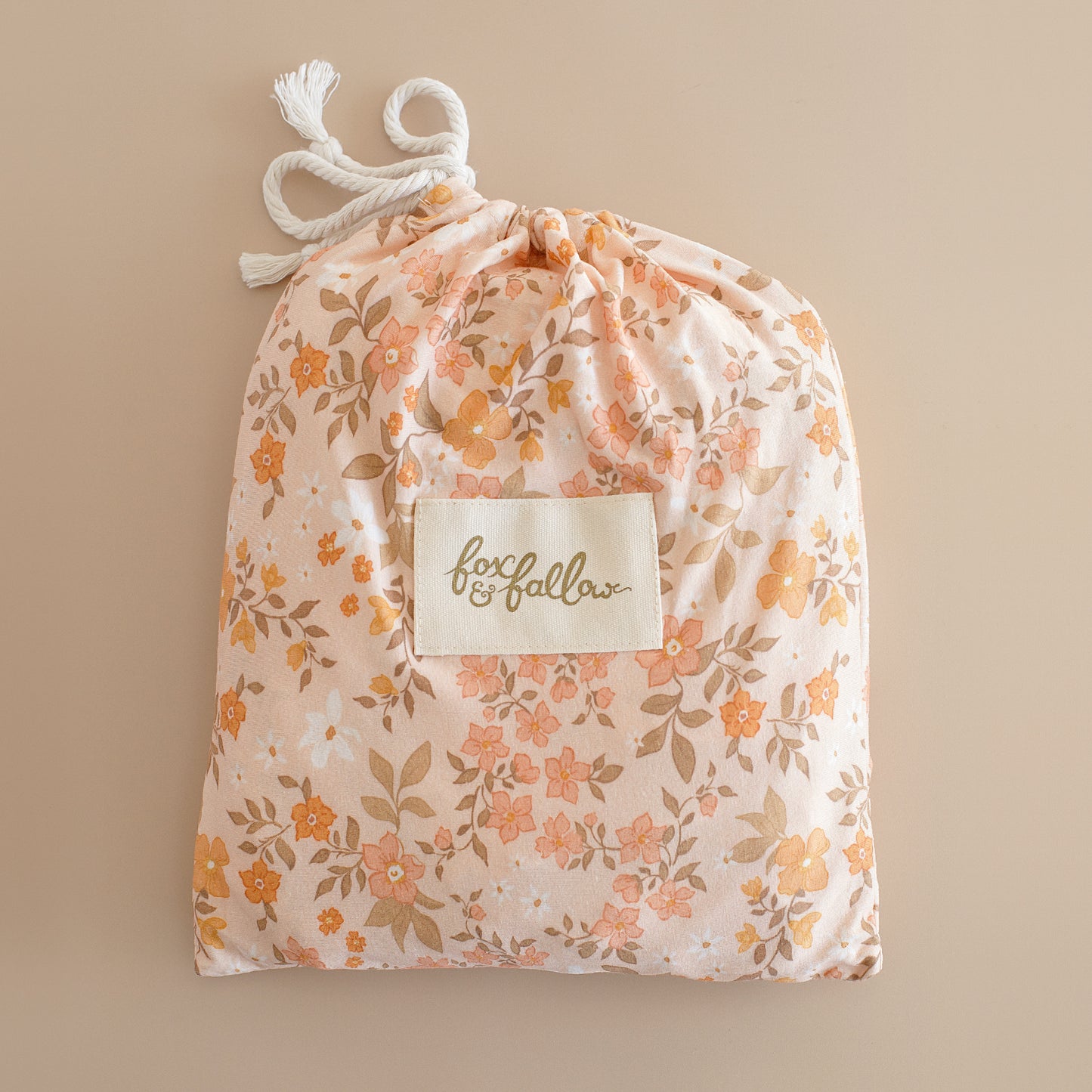 Organic Fitted Cot Sheet - Sweet Pea