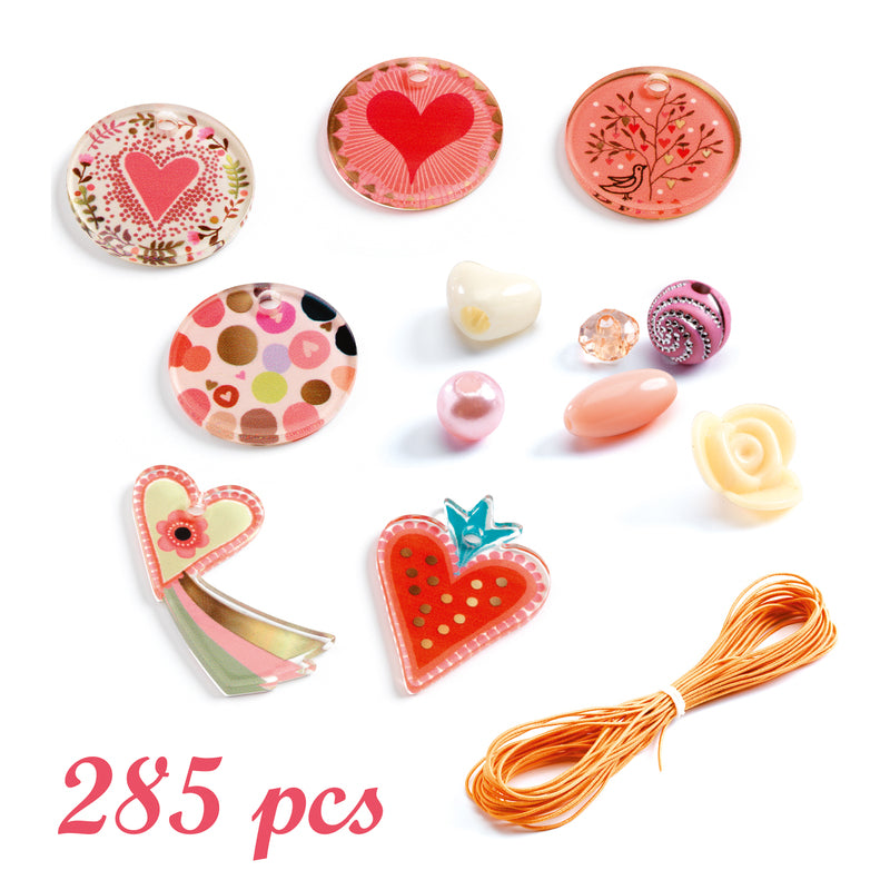 Wooden Beads - Heart Fancy Beads
