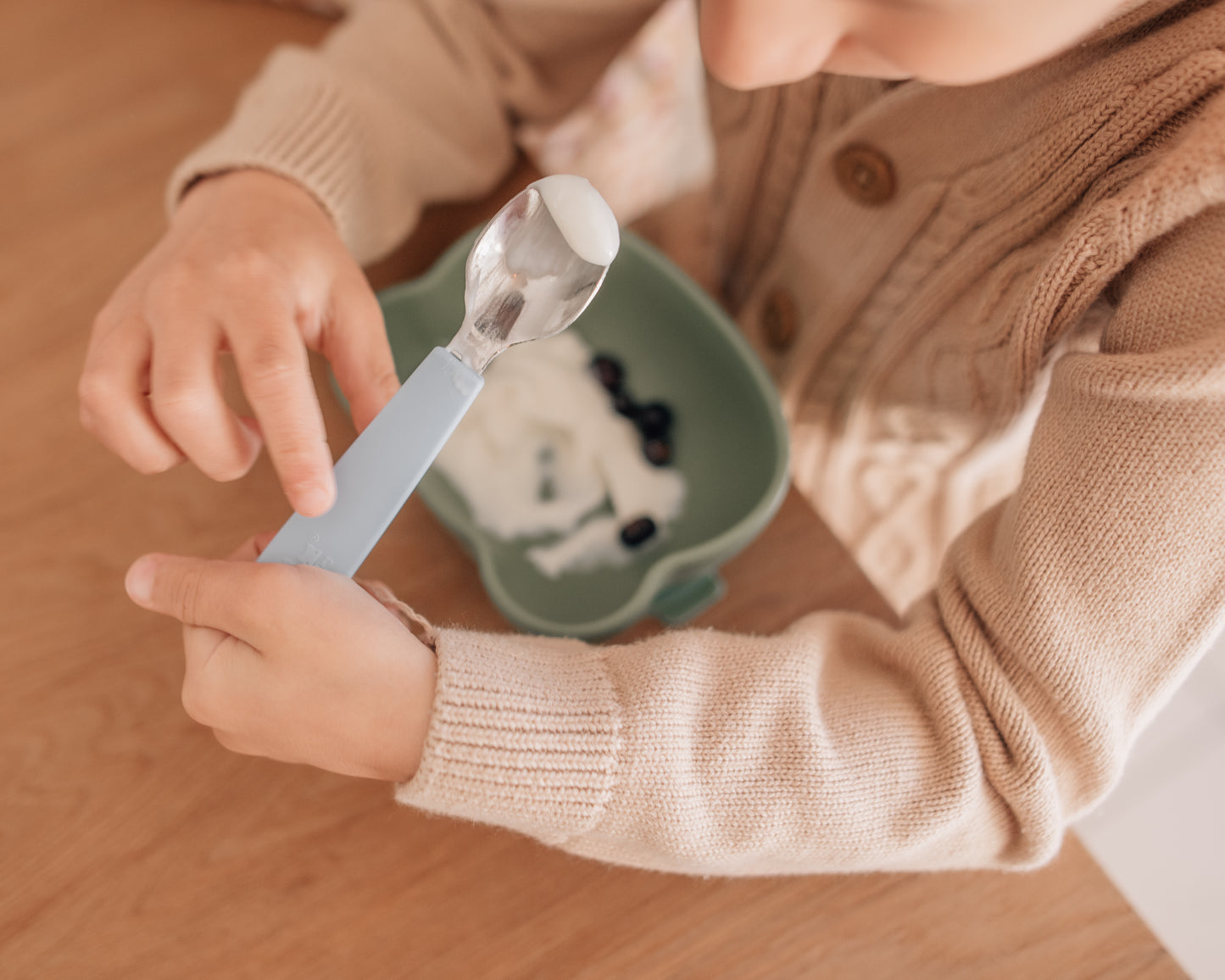 We Might Be Tiny Toddler Feedie® Cutlery Set - Grey