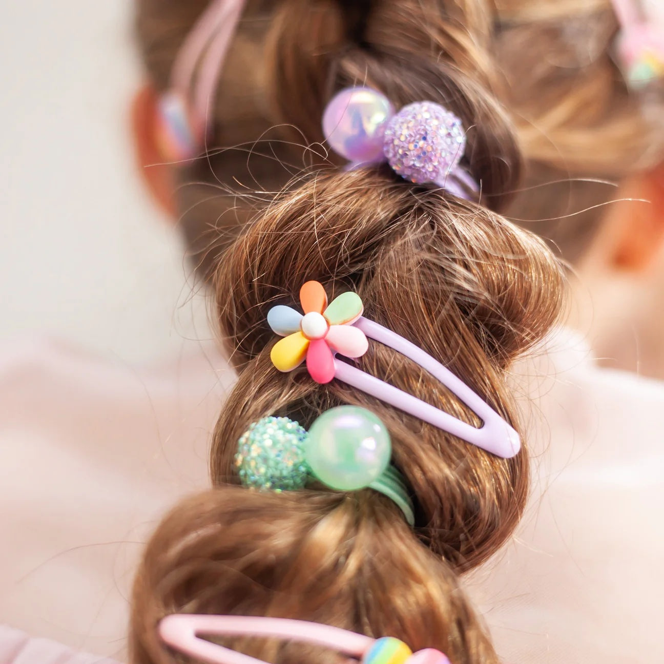 Sparkle Gem Hair Bobbles - Mint