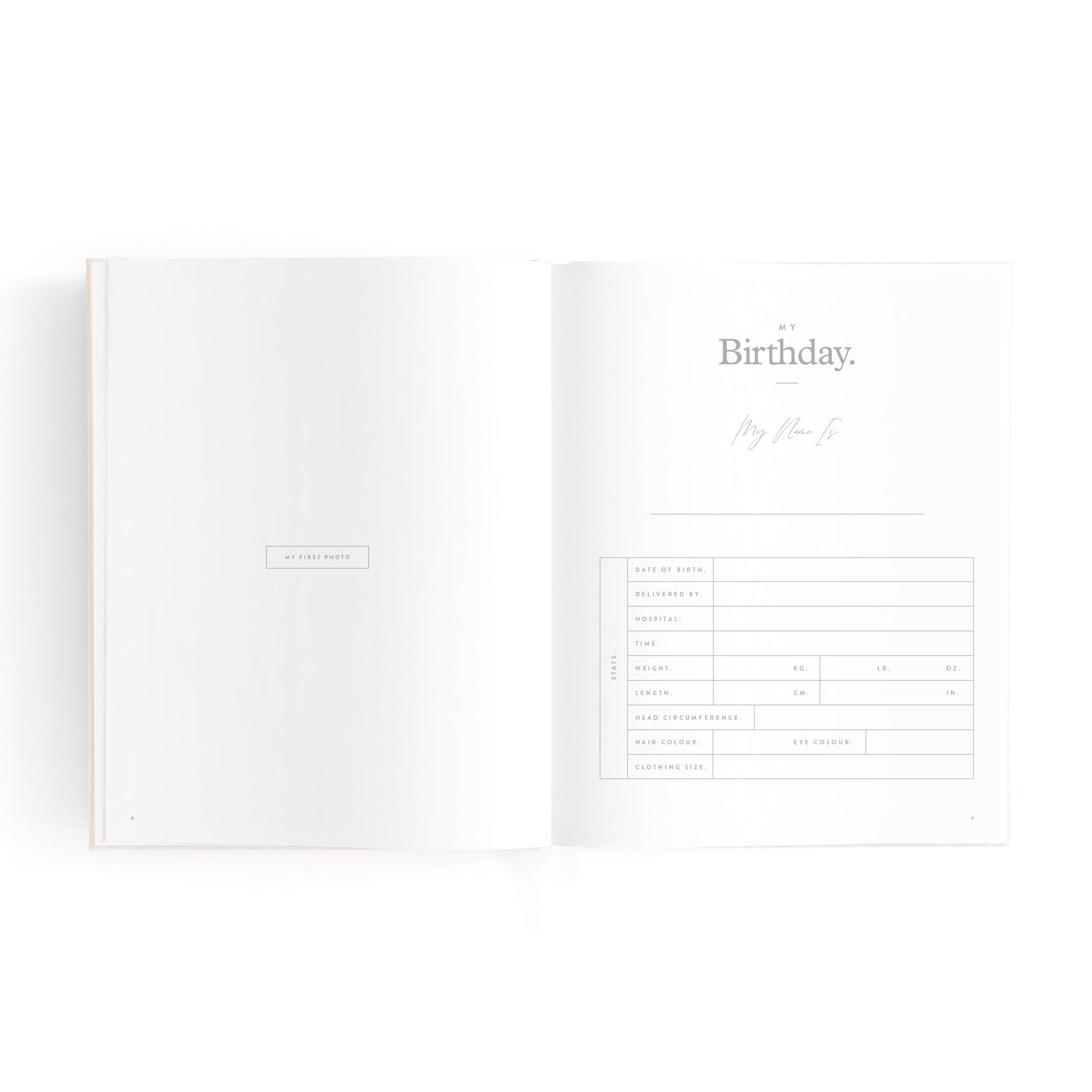 Mini Baby Book Keepsake - Oatmeal