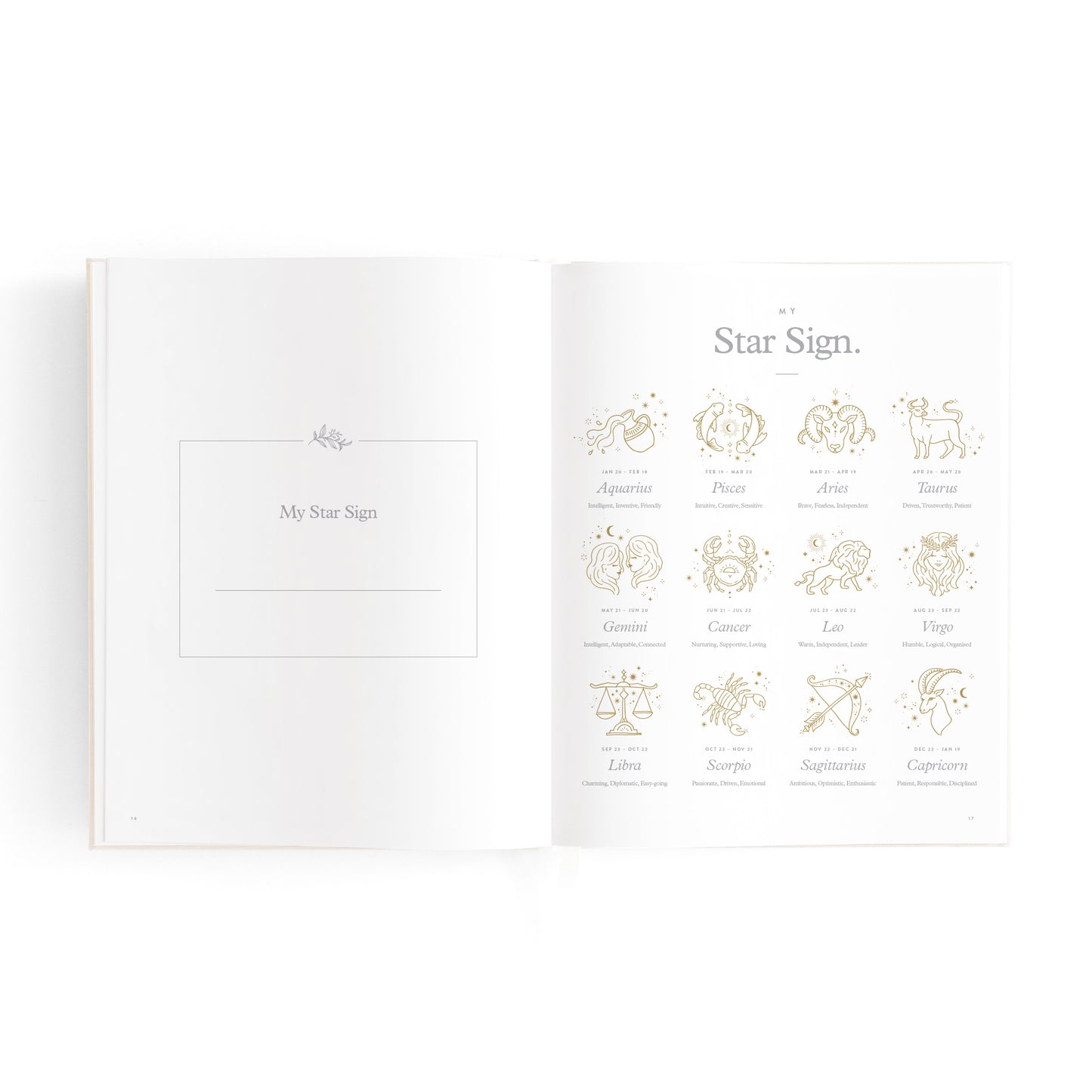 Mini Baby Book Keepsake - Oatmeal