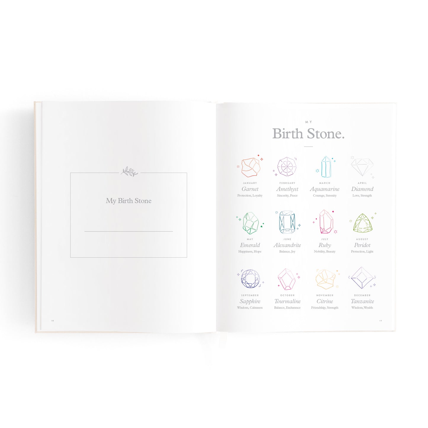 Mini Baby Book Keepsake - Oatmeal