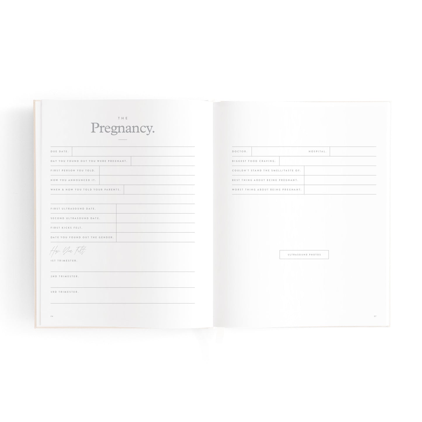 Mini Baby Book Keepsake - Oatmeal