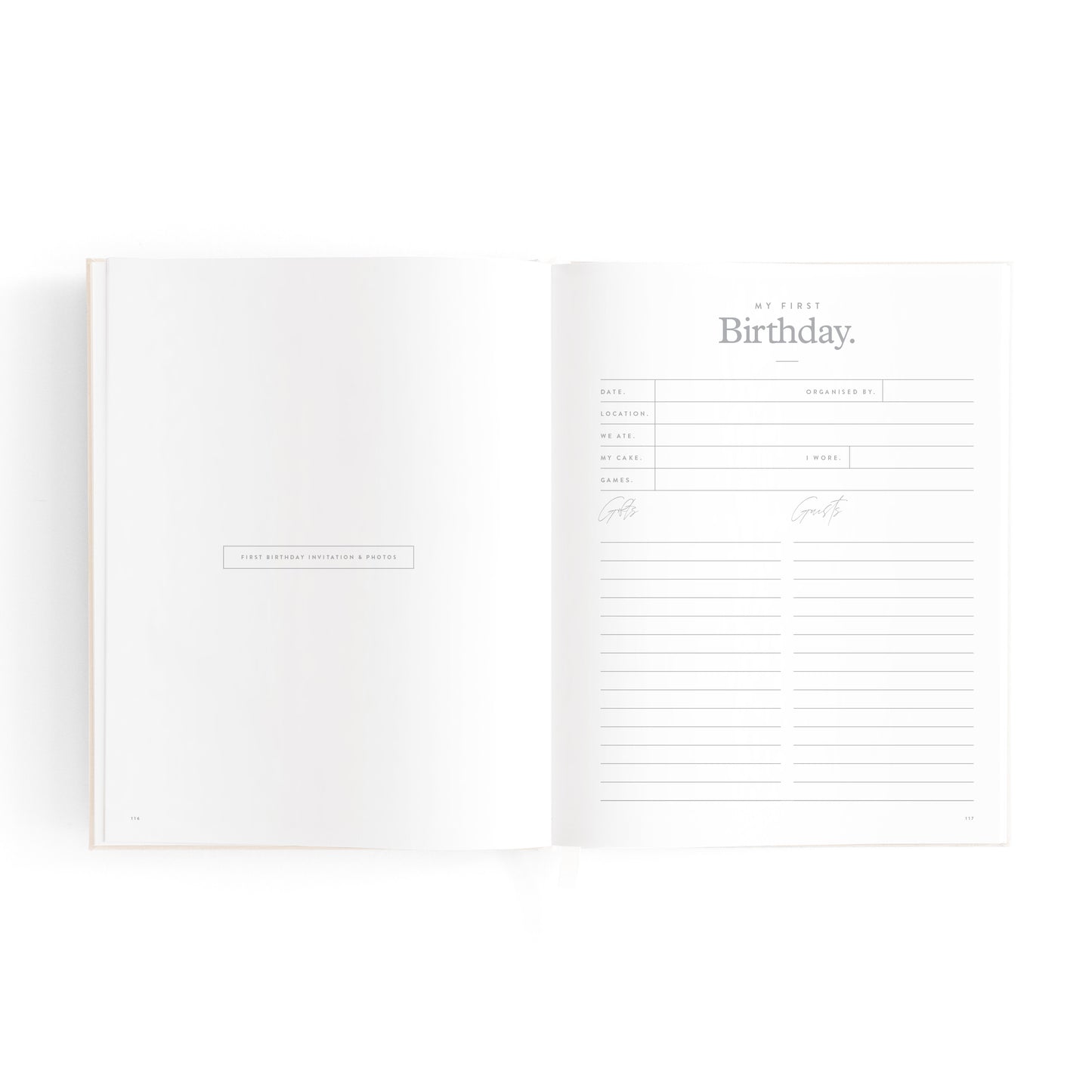 Mini Baby Book Keepsake - Oatmeal