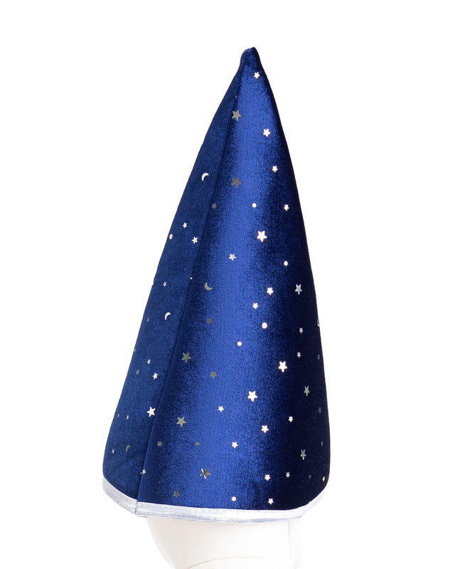 Blue & Silver Sparkle Wizard Cape & Hat - Size 4-6 - Great Pretenders Costume