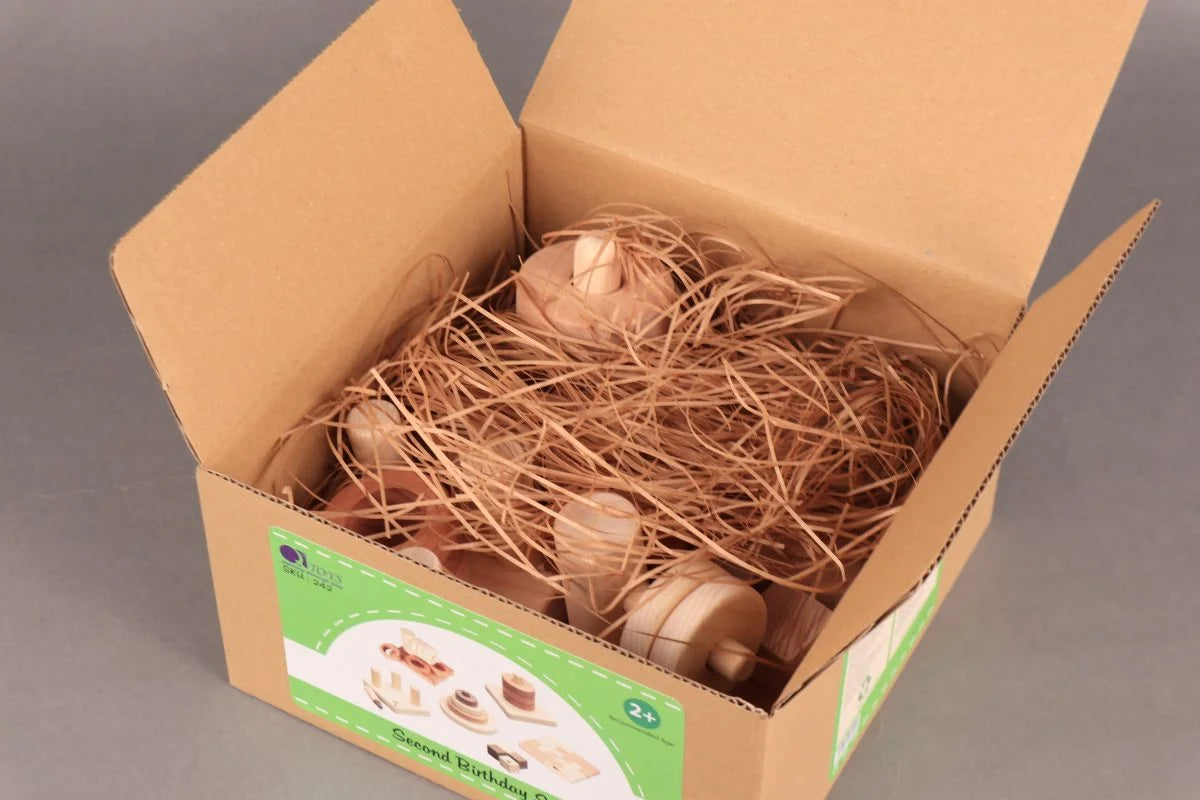 Qtoys Wooden Keepsake First Birthday Set