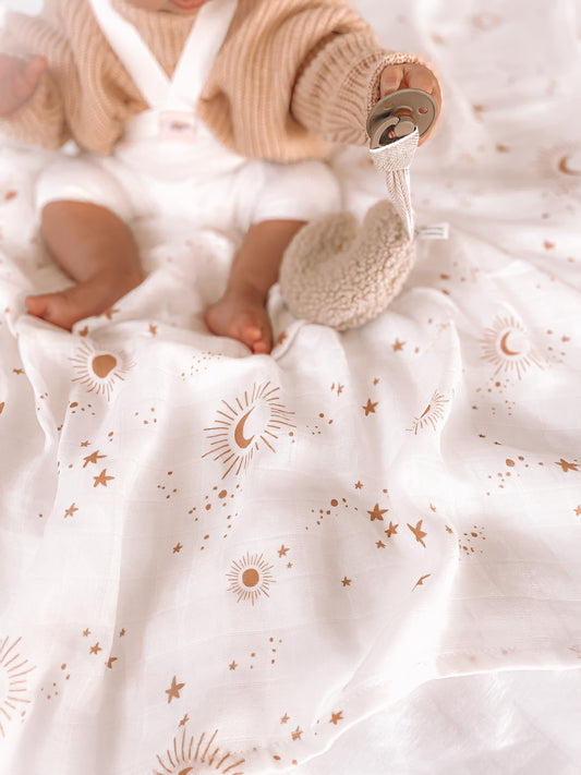 Organic Muslin Wrap Swaddle - Constellation