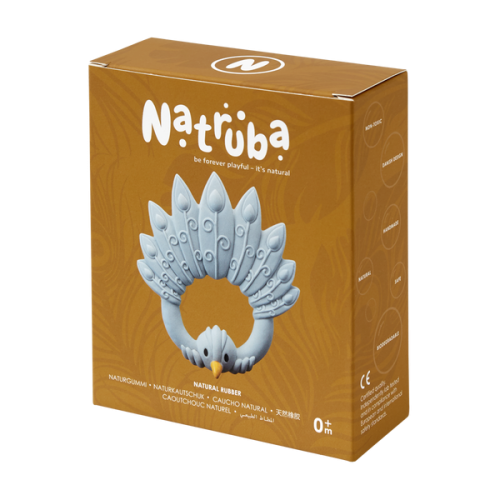 Natruba Teether Peacock - Light Blue