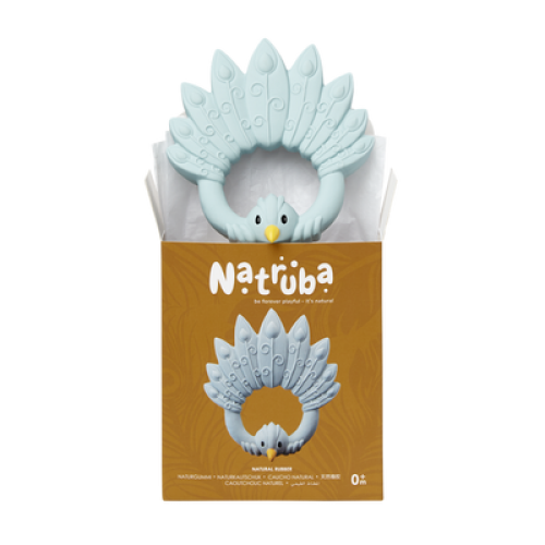 Natruba Teether Peacock - Light Blue