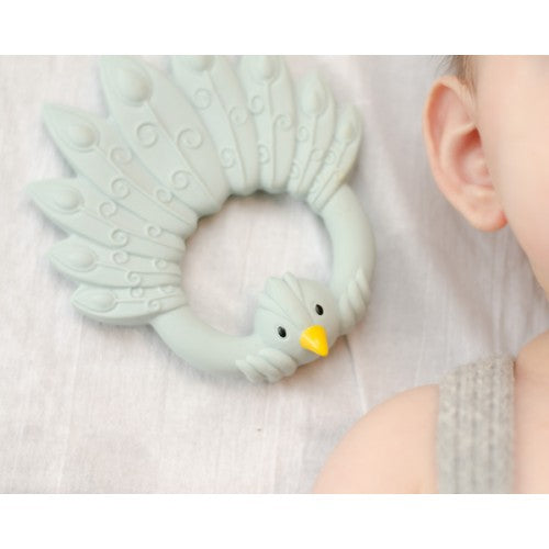 Natruba Teether Peacock - Light Blue