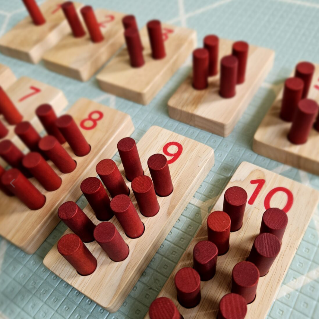 Qtoys Wooden Montessori Counting set