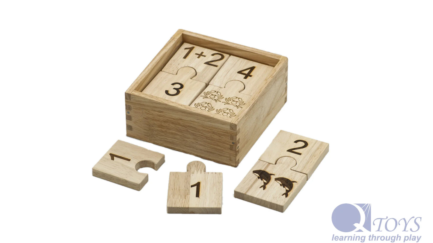 Qtoys Wooden Number Jigsaw