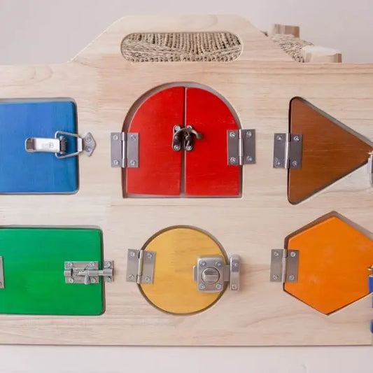 Qtoys Wooden Lock Activity Board